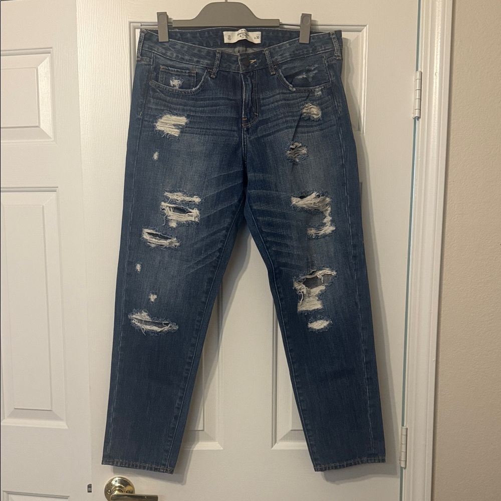 Abercrombie Distressed Blue Jeans